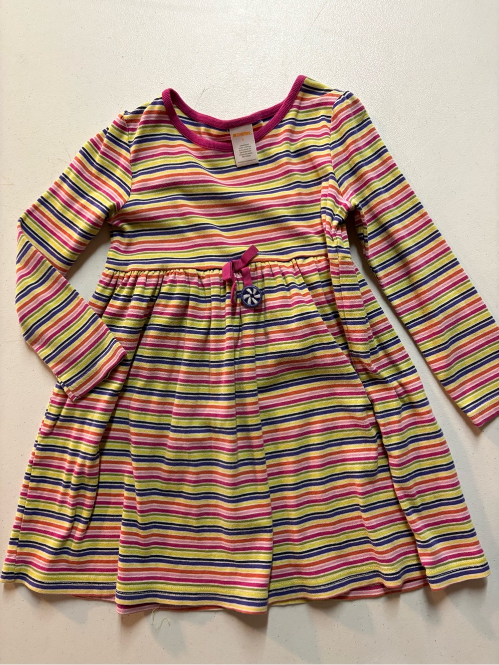 100% COTTON GYMBOREE 5 ✨ kids striped candy dress colorful VGUC
